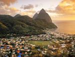 Pitons and Soufrierre, St. Lucia