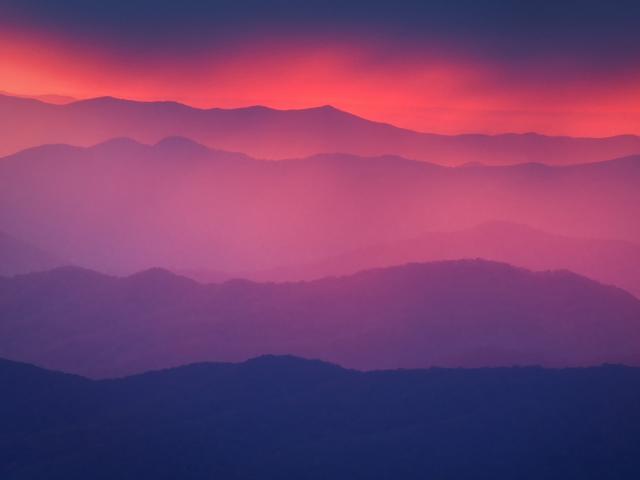 s Dome at Sunrise, Great Smoky Mountains National Park, Tennessee