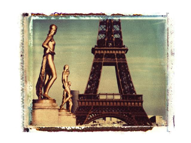 Eiffel Tower, Paris, France, Polaroid Transfer