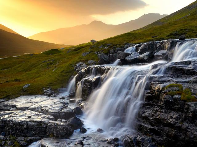 Heljardalsa Waterfall, Near Saksun, Streymoy, Faroe Islands, Denmark
