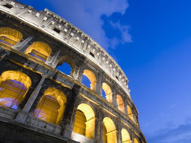 Colosseum at Dusk Rome Italy