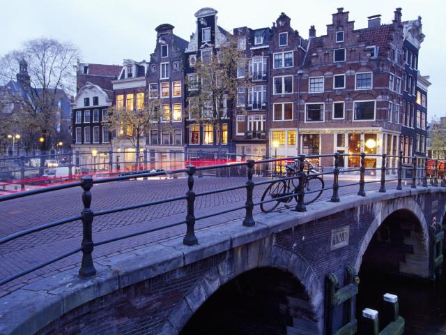 Prinsengracht and Brouwersgracht Canals Amsterdam Netherlands