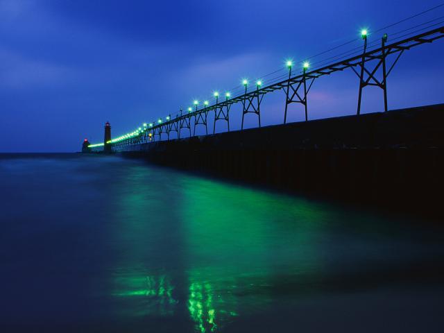 Grand Haven Pier Lake Michigan Michigan