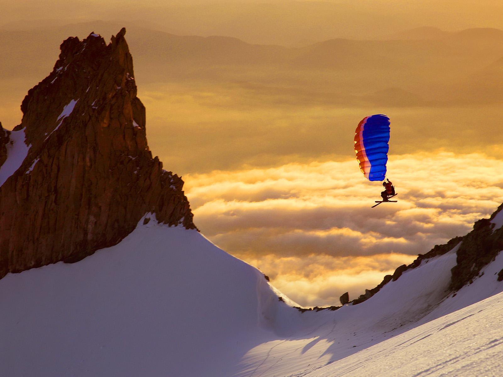 Speedflying With a Nano Glider Mount Hood Oregon