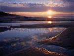 Sunset at Lake Michigan Warren Dunes State Park Michigan