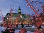 Montreal City Hall at Christmas Quebec Canada