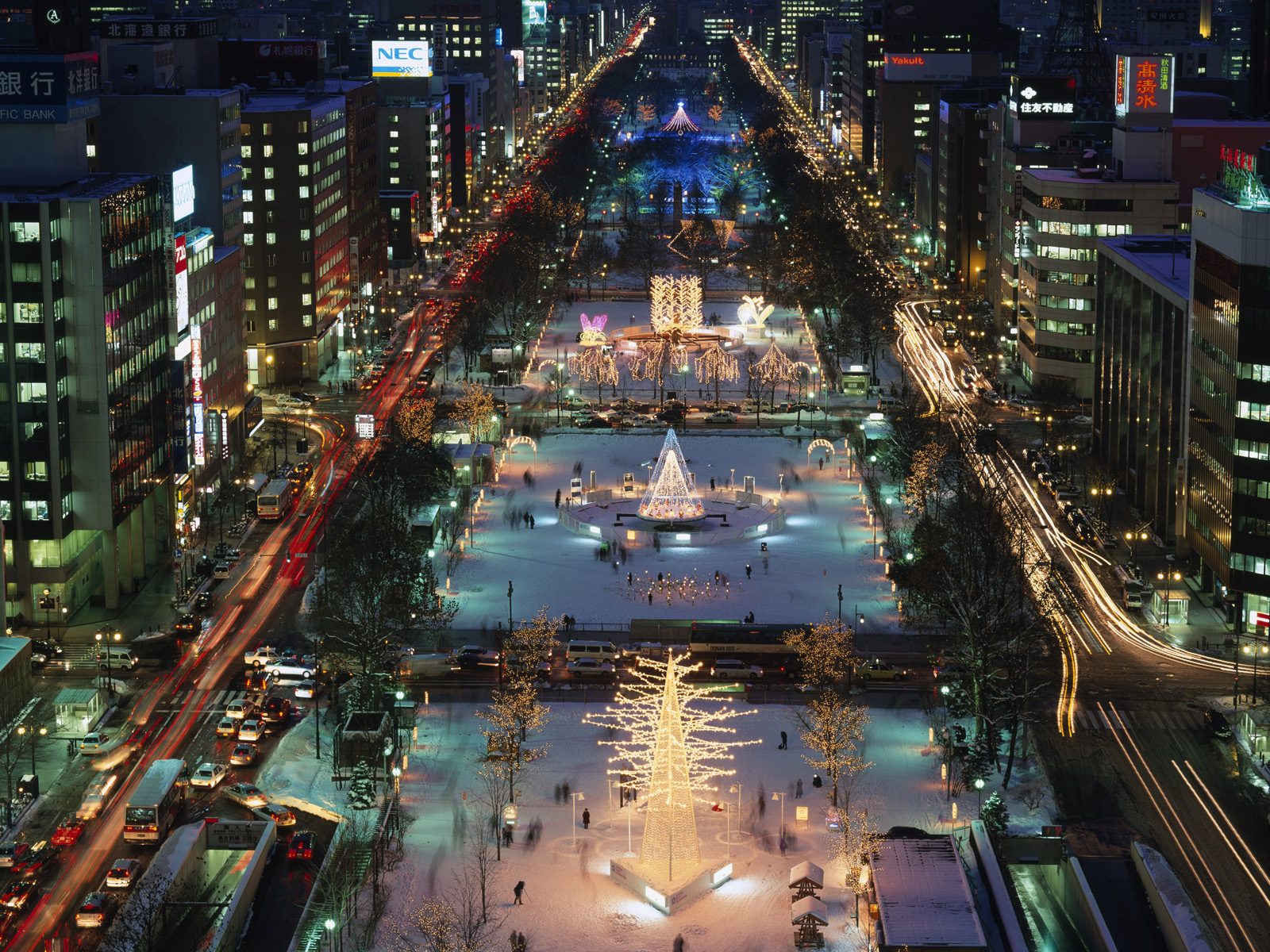 White Illuminations Odori Park Sapporo Hokkaido Japan