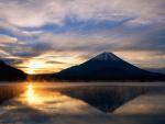 Mount Fuji at Sunset, Honshu, Japan