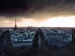 Rain Clouds Over Paris, France
