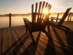 Adirondack Chairs on Dock, St. Louis County, Minnesota