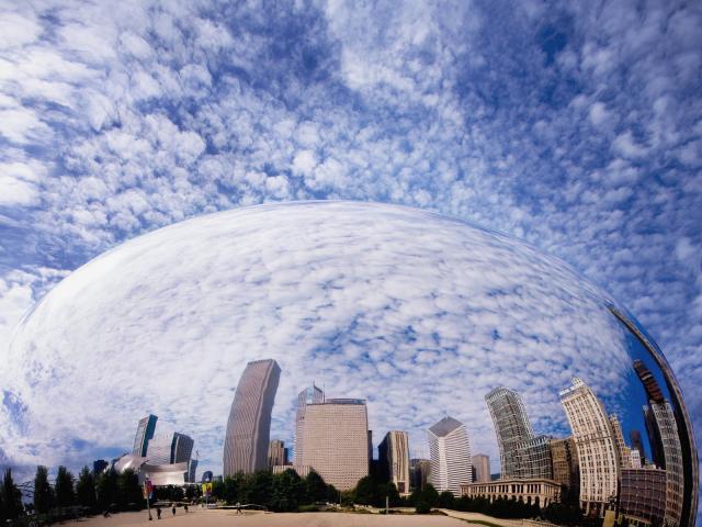 City Reflection, Cloud Gate, Chicago, Illinois