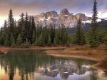 Castle Mountain and Boreal Forest Banff National Park Alberta