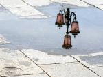 Streetlight Reflection, Venice, Italy