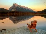 Mount Rundle Reflected in Vermillion Lake, Alberta, Canada
