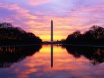 Reflecting Pool at Sunrise, Washington Monument, Washington, DC